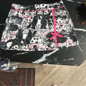 Lilly Pulitzer Black and Pink Panda Skort RARE vintage